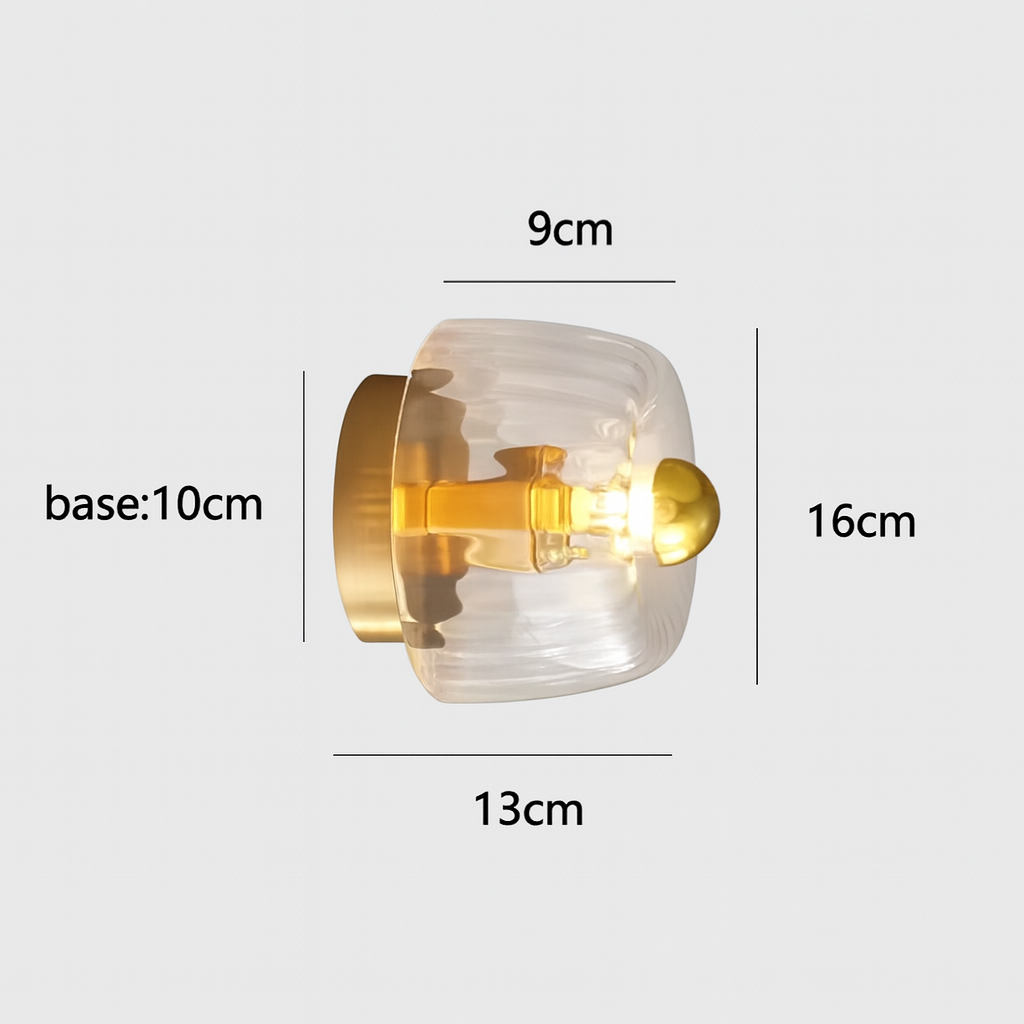 Modern Glass Wall Lamp, Decorative Up & Down Light Fixture for Living Room, Hallway, Stairs, E14