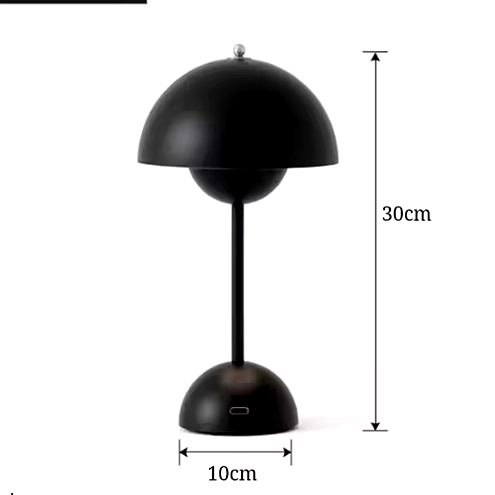 USB Rechargeable Mushroom Table Lamp – 3 Brightness Levels, Touch Control, LED Night Light