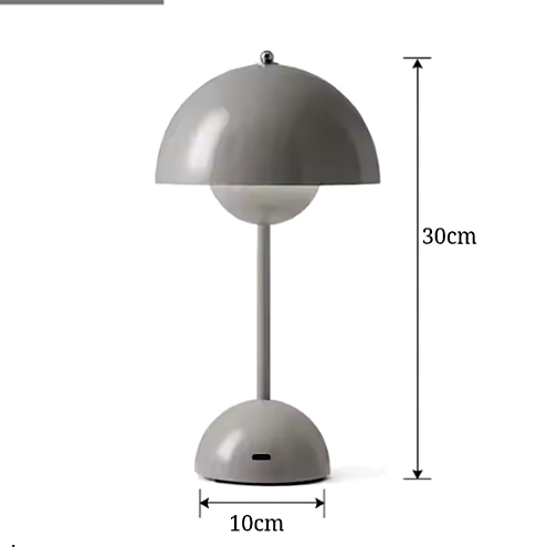 USB Rechargeable Mushroom Table Lamp – 3 Brightness Levels, Touch Control, LED Night Light