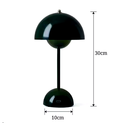 USB Rechargeable Mushroom Table Lamp – 3 Brightness Levels, Touch Control, LED Night Light