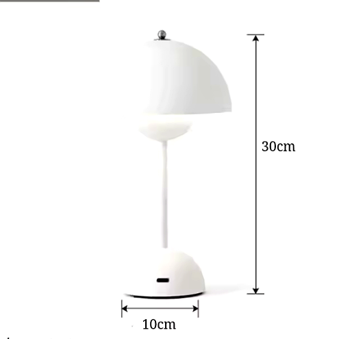 USB Rechargeable Mushroom Table Lamp – 3 Brightness Levels, Touch Control, LED Night Light