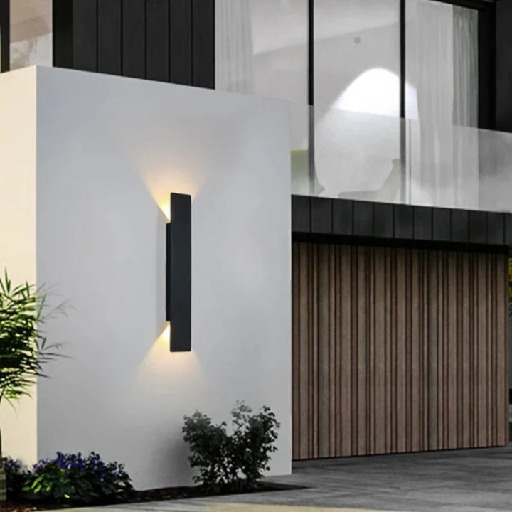 Weatherproof LED Outdoor Wall Light in Sleek Strip Design
