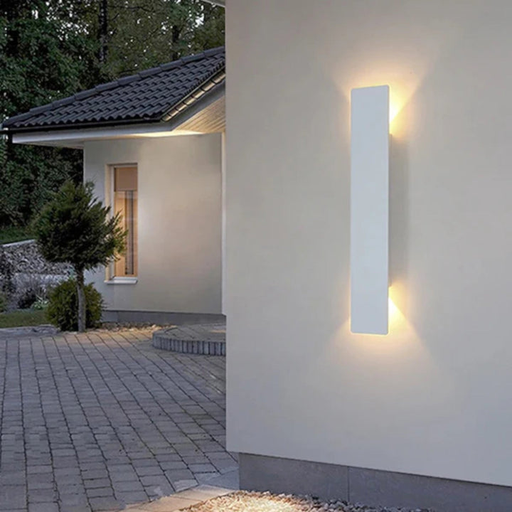 Weatherproof LED Outdoor Wall Light in Sleek Strip Design