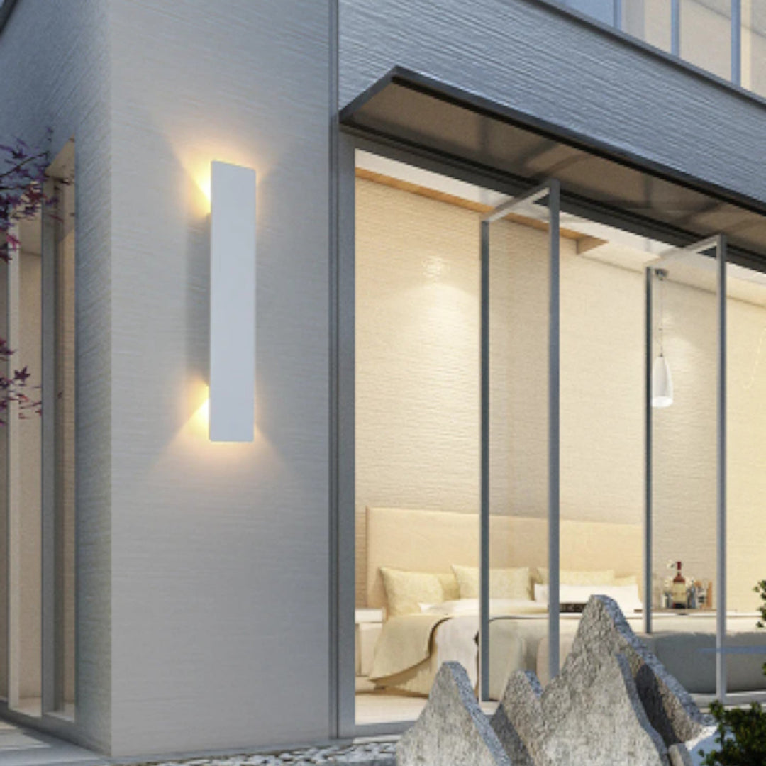 Weatherproof LED Outdoor Wall Light in Sleek Strip Design
