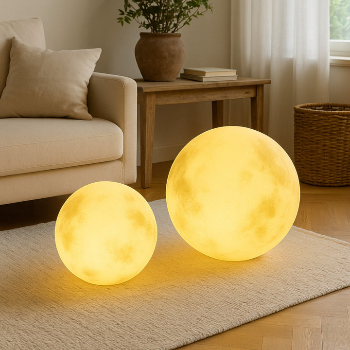 Solar Garden Lamp in Moon Shape for Atmospheric Outdoor Areas