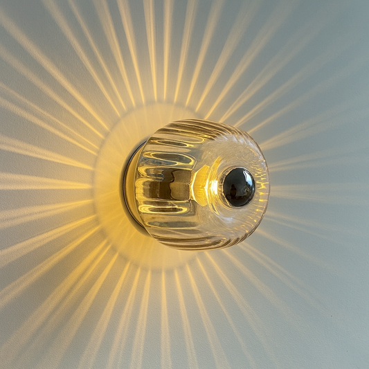 Modern Glass Wall Lamp, Decorative Up & Down Light Fixture for Living Room, Hallway, Stairs, E14