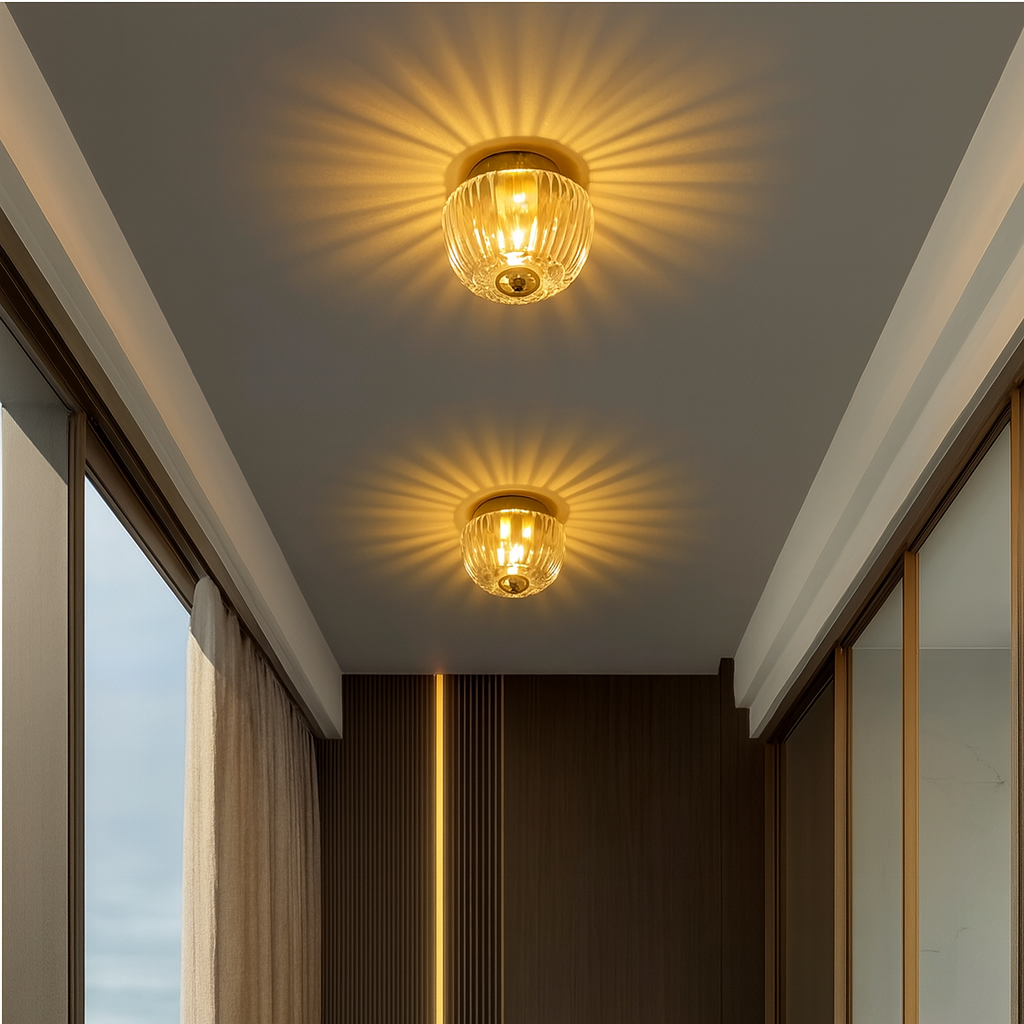 Modern Glass Wall Lamp, Decorative Up & Down Light Fixture for Living Room, Hallway, Stairs, E14