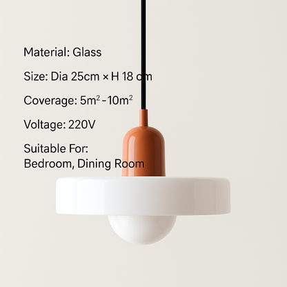 Nordic Retro Glass Chandelier – E27 LED Pendant Light for Living Room, Dining Room & Bedroom