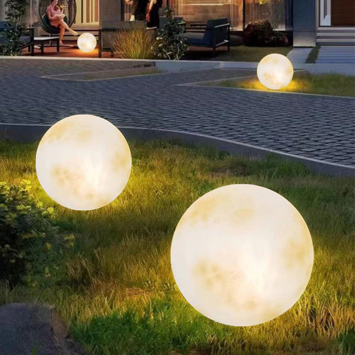Solar Garden Lamp in Moon Shape for Atmospheric Outdoor Areas