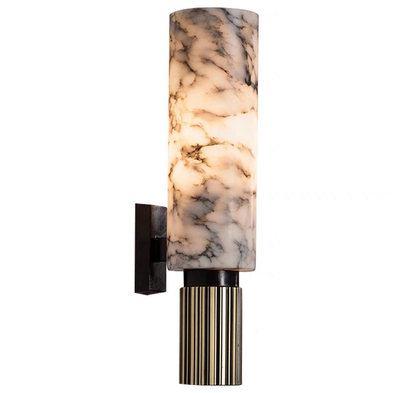 Copper-Stone Wall Light – Modern Natural LED Design