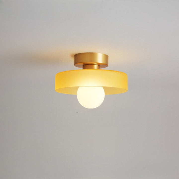 Bauhaus Round Copper Ceiling Light Modern Design