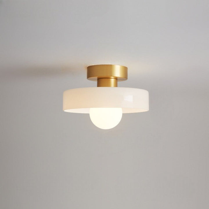 Bauhaus Round Copper Ceiling Light Modern Design