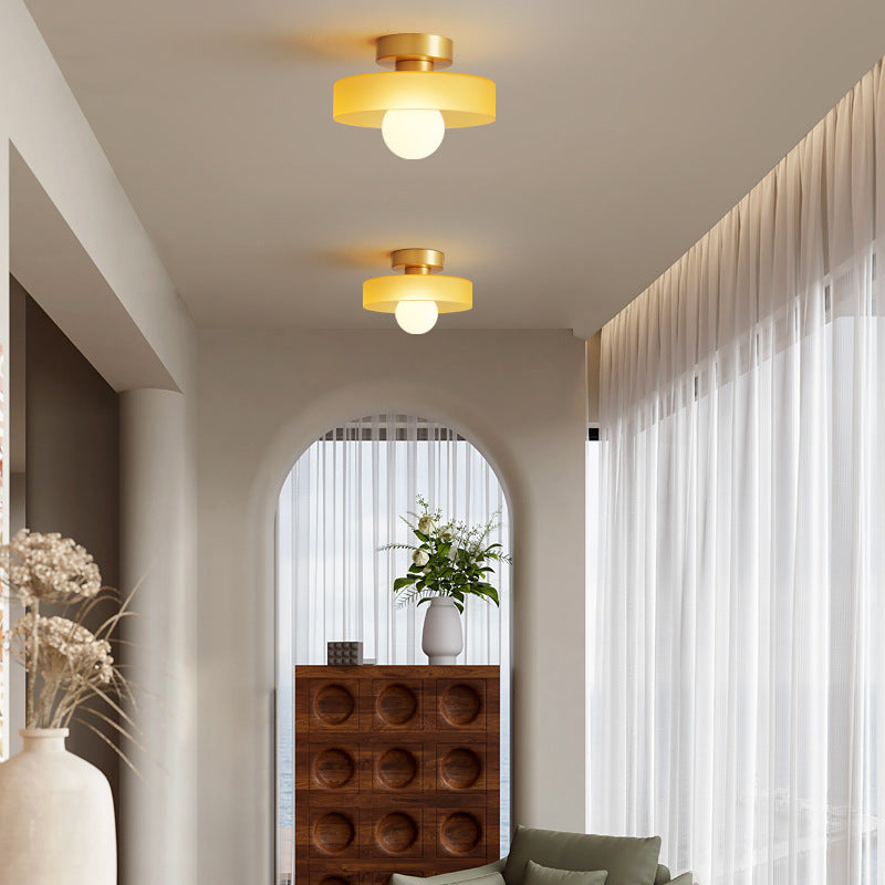 Bauhaus Round Copper Ceiling Light Modern Design