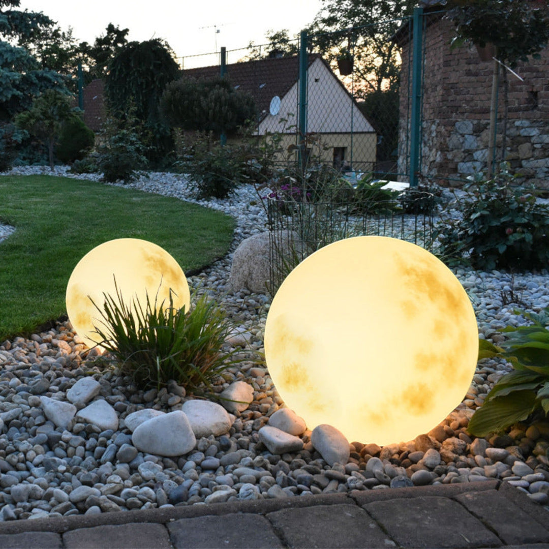 Solar Garden Lamp in Moon Shape for Atmospheric Outdoor Areas