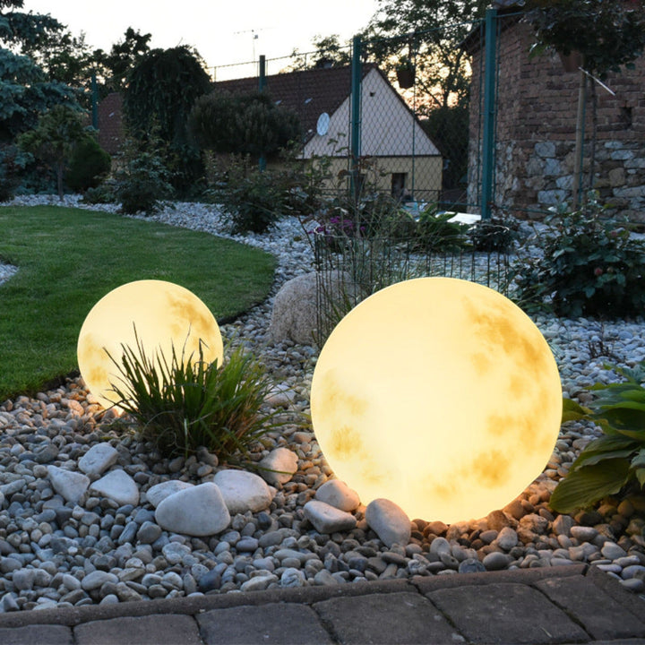 Solar Garden Lamp in Moon Shape for Atmospheric Outdoor Areas