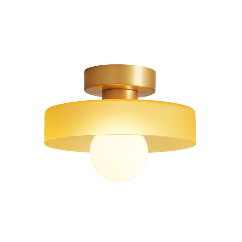 Bauhaus Round Copper Ceiling Light Modern Design