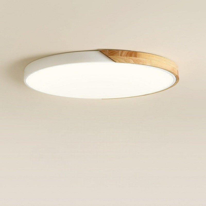 Scandinavian Wooden Ceiling Lamp – Modern Minimalist LED Design