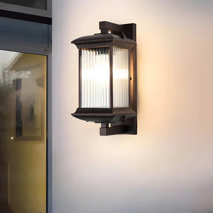 Classic Outdoor Wall Lamp with Warm LED Light