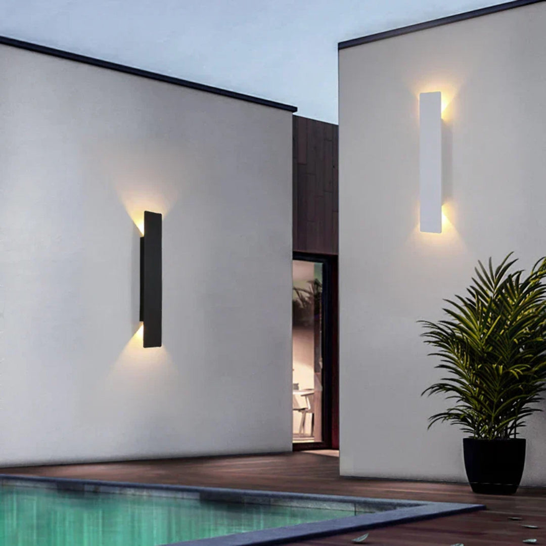 Weatherproof LED Outdoor Wall Light in Sleek Strip Design