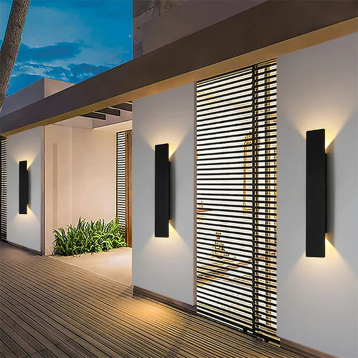 Weatherproof LED Outdoor Wall Light in Sleek Strip Design