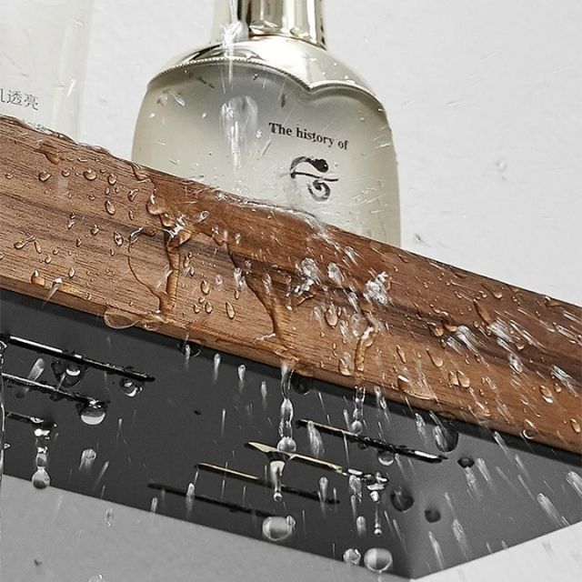 AeroWood - Wall Shelf for the Bathroom made of Natural Wood