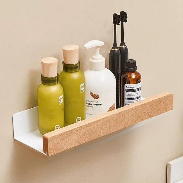 AeroWood - Wall Shelf for the Bathroom made of Natural Wood