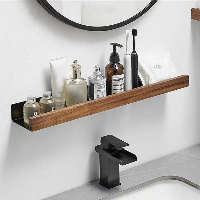 AeroWood - Wall Shelf for the Bathroom made of Natural Wood
