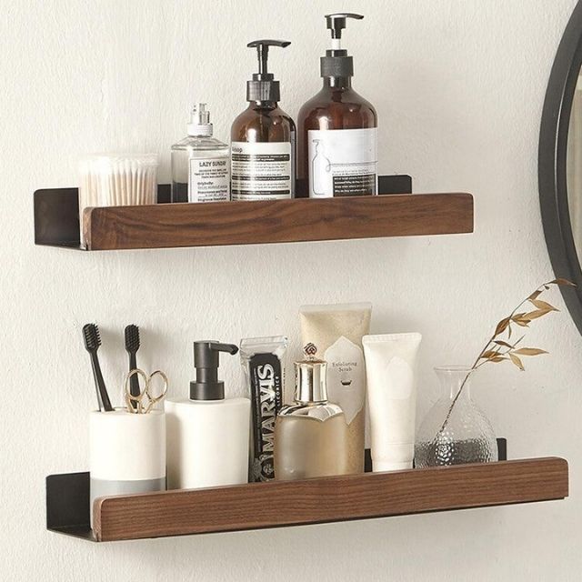 AeroWood - Wall Shelf for the Bathroom made of Natural Wood