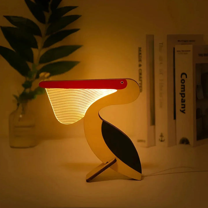 BeamBud - Wooden Animal Table Lamp with Gentle LED Light