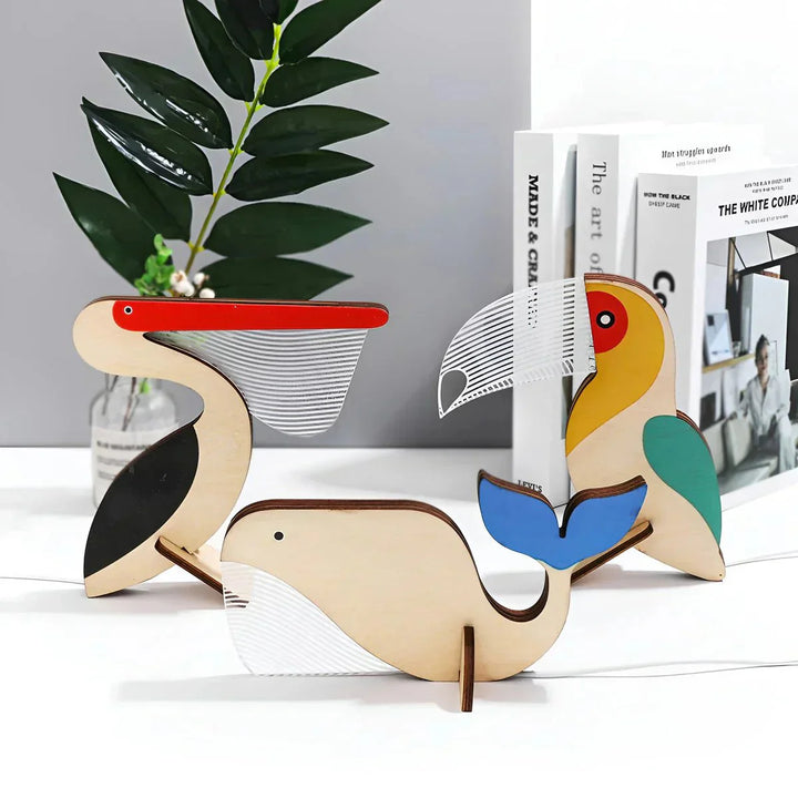 BeamBud - Wooden Animal Table Lamp with Gentle LED Light