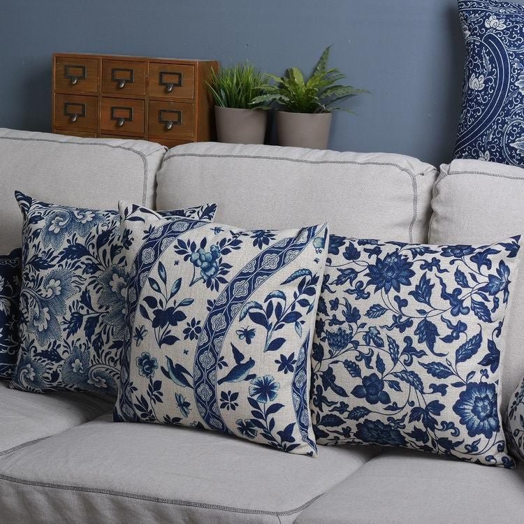 Cotlen – Cotton-Linen Accent Cushion Cover with Print Design