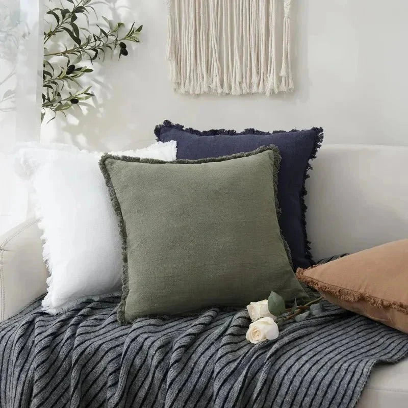 Cotlin - Cotton and Linen Cushion Covers with Fringes