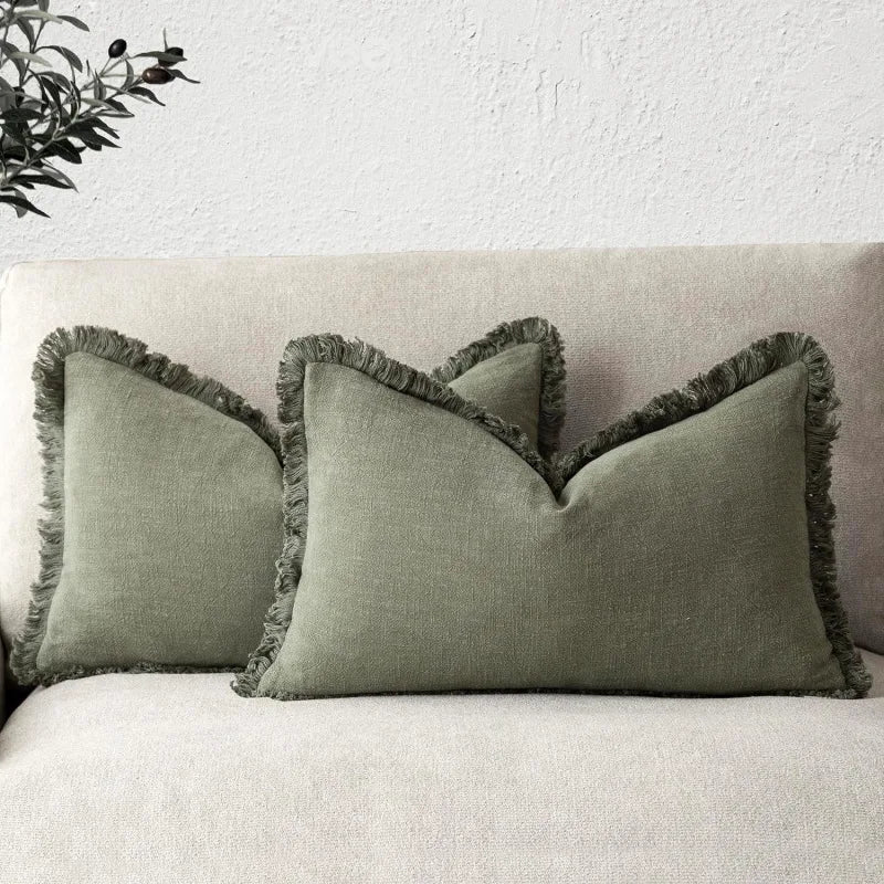 Cotlin - Cotton and Linen Cushion Covers with Fringes