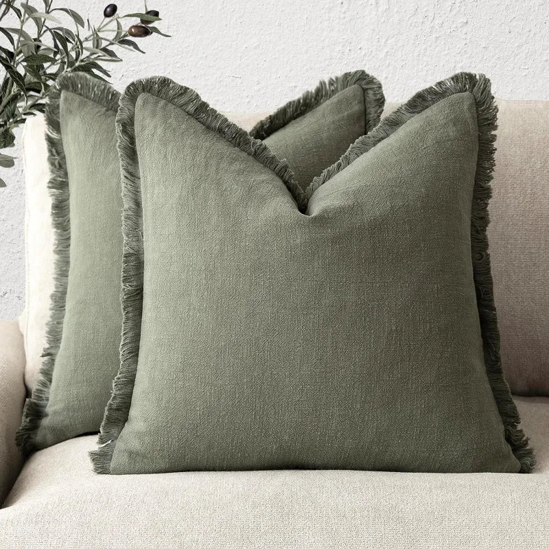 Cotlin - Cotton and Linen Cushion Covers with Fringes