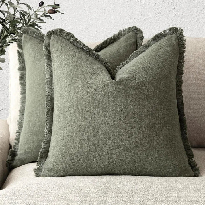 Cotlin - Cotton and Linen Cushion Covers with Fringes