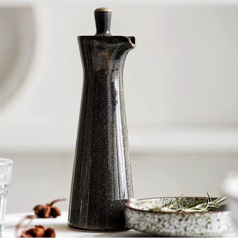 Fabian – Ceramic Oil Bottle with Spout for Kitchen & Table