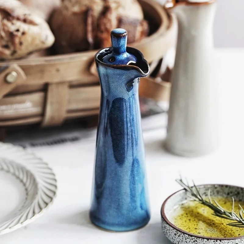 Fabian – Ceramic Oil Bottle with Spout for Kitchen & Table