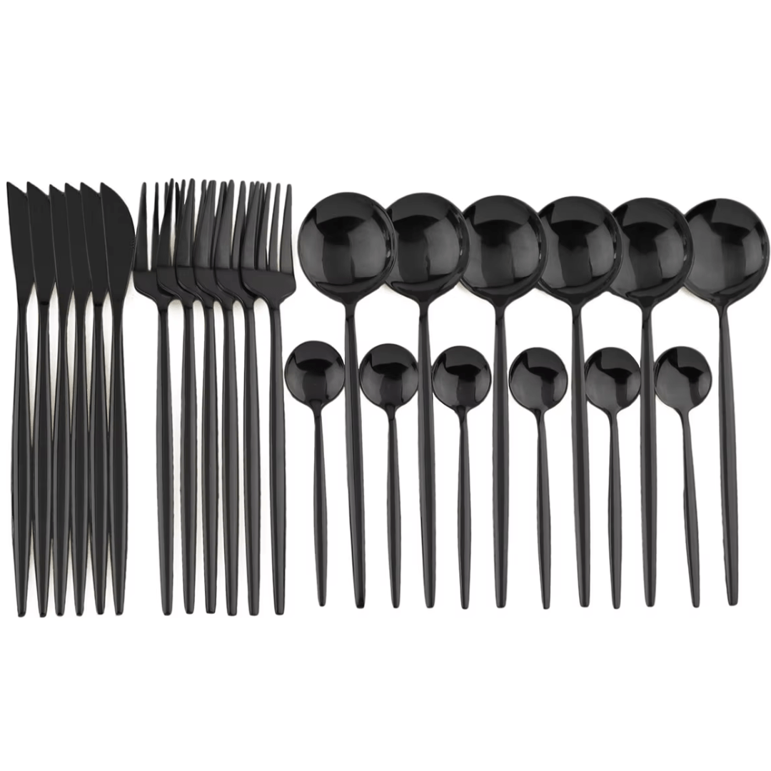 Forksy - 24-Piece Stainless Steel Cutlery Set