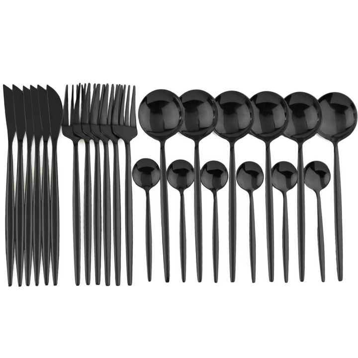 Forksy - 24-Piece Stainless Steel Cutlery Set
