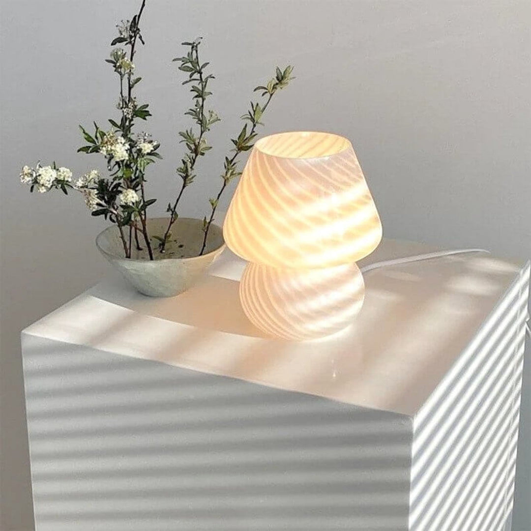 Glass Mushroom Table Lamp in Murano Style