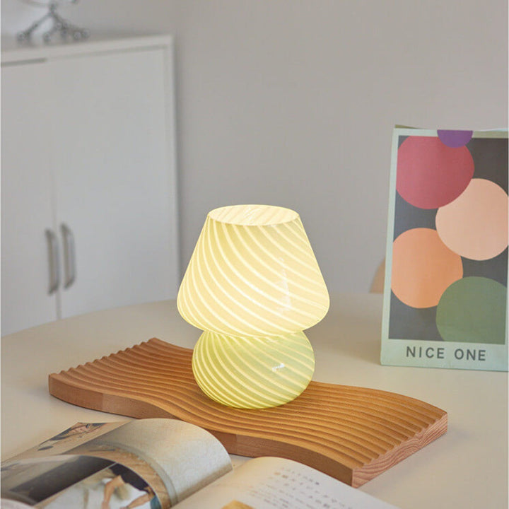 Glass Mushroom Table Lamp in Murano Style