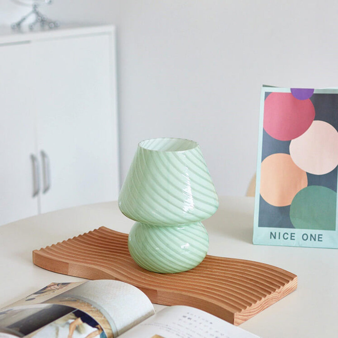 Glass Mushroom Table Lamp in Murano Style