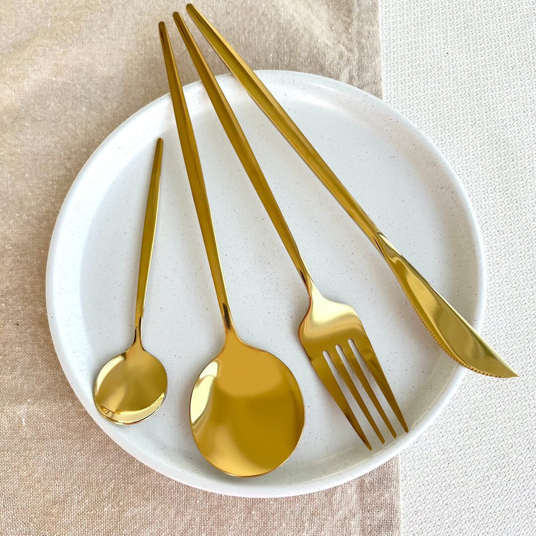 GoldenSet – Minimalist Stainless Steel Cutlery Set 24-piece