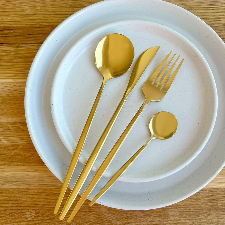 GoldenSet – Minimalist Stainless Steel Cutlery Set 24-piece