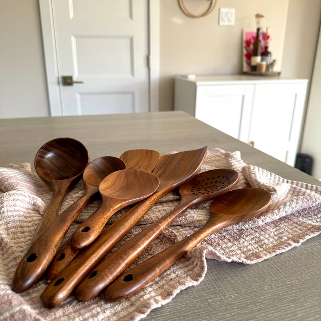 Wooden Kitchen Utensil Set 7-Piece