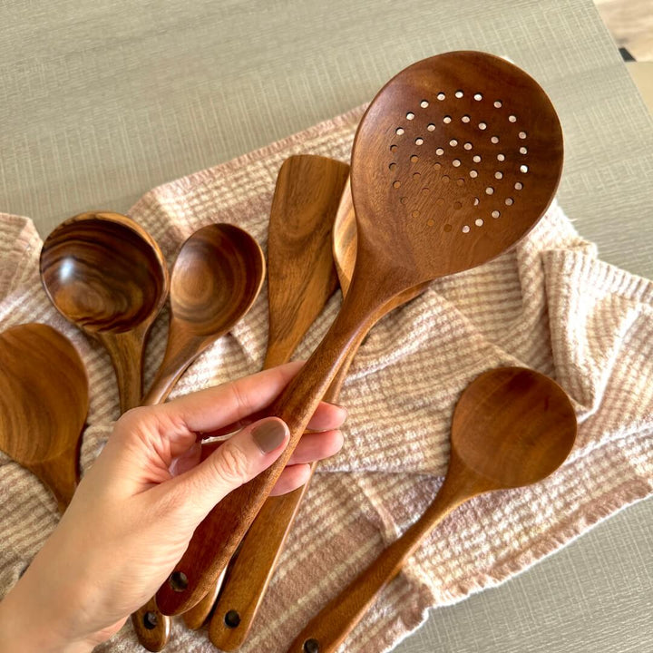 Wooden Kitchen Utensil Set 7-Piece
