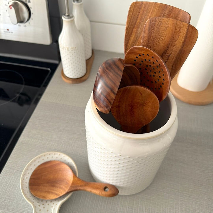 Wooden Kitchen Utensil Set 7-Piece