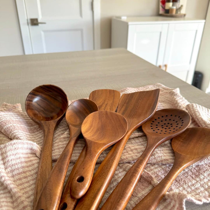 Wooden Kitchen Utensil Set 7-Piece
