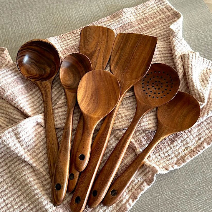 Wooden Kitchen Utensil Set 7-Piece