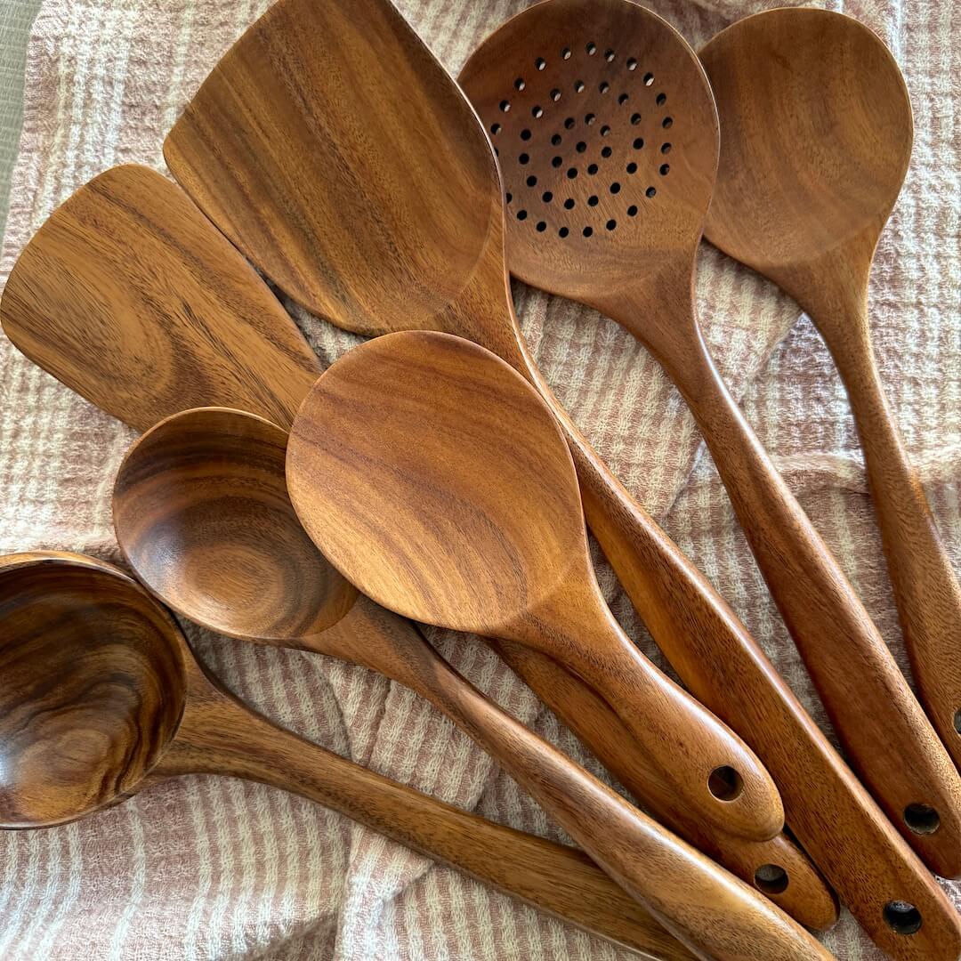 Wooden Kitchen Utensil Set 7-Piece